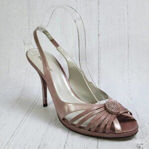 BCBGirls open toe slingback heels dusty rose 9.5B